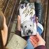 Amazing Briard Dog On White Print Women's Leather Wallet