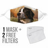 Lovely Bernese Mountain Dog Print Face Mask