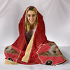 Yorkshire Terrier (Yorkie) Print On Red Hooded Blanket