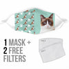 Snowshoe Cat Print Face Mask