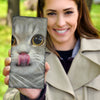 Scottish Fold Cat Face Print Women's Leather Wallet