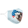 Cute Bulldog US Print Face Mask