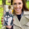 Siberian Husky Dog Print Women's Leather Wallet