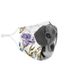 Beagle Dog Floral Print Face Mask