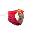 Australian Terrier On Heart Print Face Mask