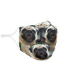 Lovey Pug In Lots Print Face Mask