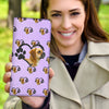 Puggle Dog paws patterns  Print Women's Leather Wallet