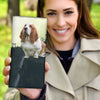 Basset Hound Dog Print Women's Leather Wallet