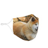 Cute Akita Print Face Mask