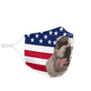 Bulldog US Flag Print Face Mask