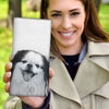 Japanese Chin Print Women's Leather Wallet