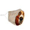 Basset Hound Print Face Mask