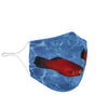 Two Red Platy Fish Print Face Mask