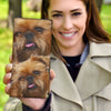 Lovely Brussels Griffon Print Women's Leather Wallet