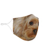 Yorkie Face Print Face Mask