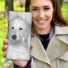 Goldendoodle On White Print Women's Leather Wallet