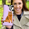 Somali Cat Print Women's Leather Wallet