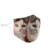 Lovely Siberian Cat Print Face Mask