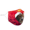 Petit Basset Griffon Vendeen On Heart Print Face Mask