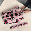 Boston Terrier Dog Pink Pattern Print Umbrellas