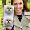 Lovely Bichon Frise Print Women's Leather Wallet