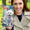 Bichon Frise Dog Print Women's Leather Wallet