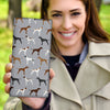 Pointer Dog Print Women's Leather Wallet