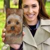 Yorkie Dog Print Women's Leather Wallet