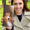 Shetland Shepherd Dog Print Women's Leather Wallet