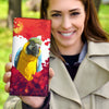 Catalina Macaw On Heart Print Women's Leather Wallet