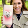 Samoyed Dog Print Women's Leather Wallet