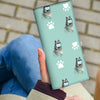 Keeshond Dog Print Women's Leather Wallet