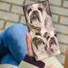 Cute Bulldog Print Women's Leather Wallet