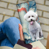 Bichon Frise Dog Print Women's Leather Wallet