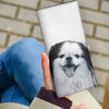 Japanese Chin Print Women's Leather Wallet