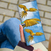 Blue-And-Yellow Macaw Print Women's Leather Wallet