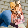 Bulldog Print Women's Leather Wallet