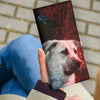 Anatolian Shepherd Dog On Red And Blue Print Women's Leather Wallet