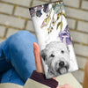 Amazing Briard Dog On White Print Women's Leather Wallet