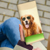 Cute Golden Retriever Dog Print Women's Leather Wallet