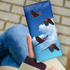 Blue Winged Macaw Print Women's Leather Wallet