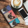 Siamese Cat Print Women's Leather Wallet