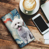 Bichon Frise Dog Print Women's Leather Wallet