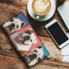 Bulldog Print Women's Leather Wallet