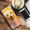 Lovely Golden Retriever Print Women's Leather Wallet