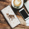 Savannah Cat Paws Print Women's Leather Wallet