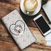 Pug Paws Print Women's Leather Wallet