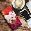 Coton de Tulear On Heart Print Women's Leather Wallet