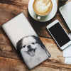 Japanese Chin Print Women's Leather Wallet