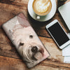 Lovely Briard Dog Print Women's Leather Wallet